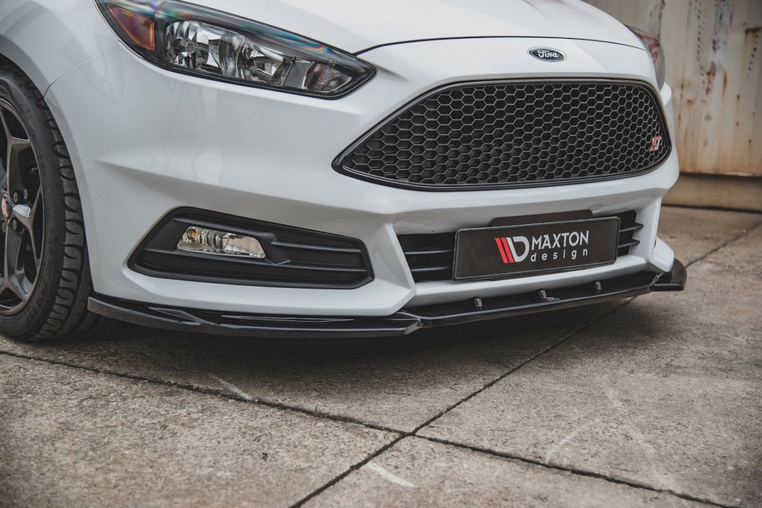 Maxton Design Front Splitter V.5 for Ford Focus ST MK3 Facelift Model (2015-2018)