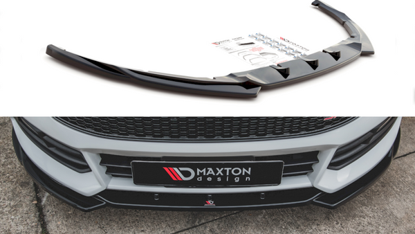 Maxton Design Front Splitter V.5 for Ford Focus ST MK3 Facelift Model (2015-2018)