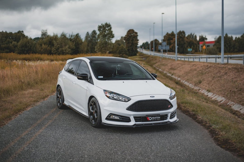 Maxton Design Front Splitter V.4 for Ford Focus ST MK3 Facelift Model (2015-2018)