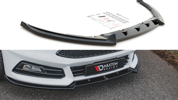 Maxton Design Front Splitter V.4 for Ford Focus ST MK3 Facelift Model (2015-2018)