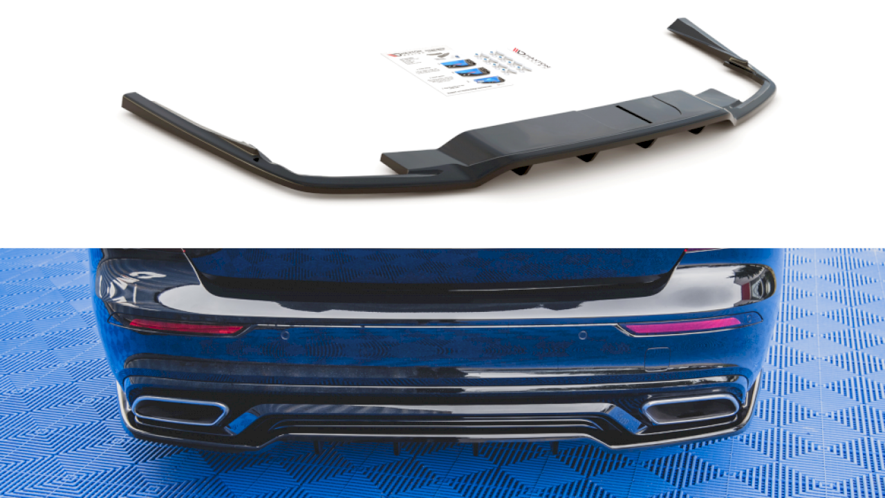 Maxton Design  CENTRAL REAR SPLITTER (W/ VERTICAL BARS) VOLVO S60 R-DESIGN MK3