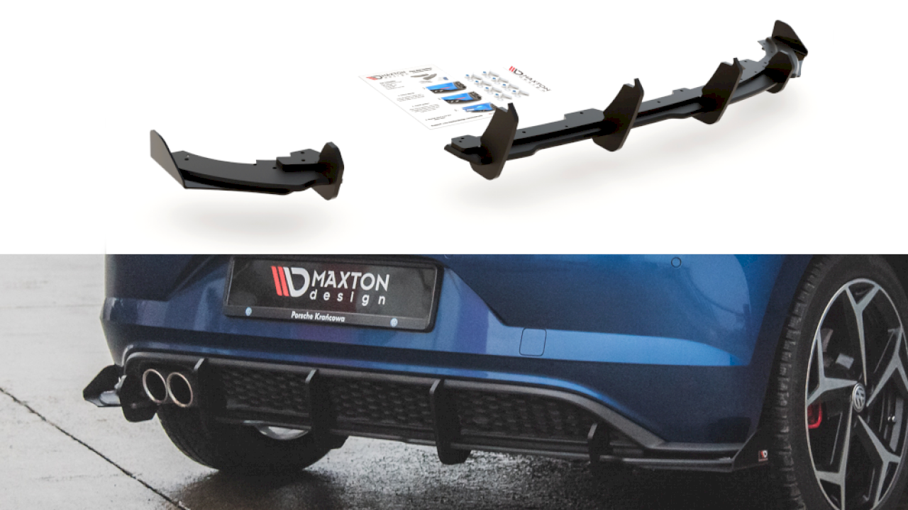 Maxton Design RACING REAR VALANCE (+FLAPS) VW POLO GTI MK6
