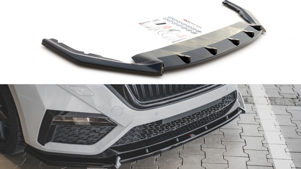 Maxton Design Front Splitter V.1 for Skoda Octavia RS MK4 (2020+)