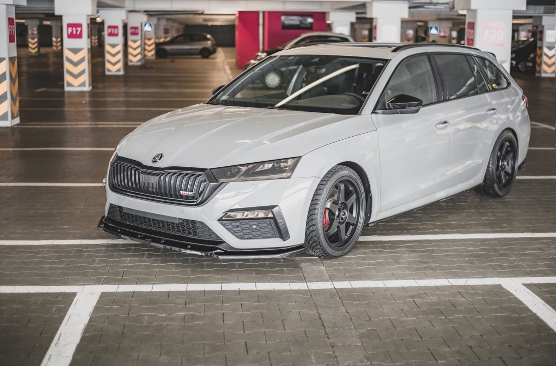 Maxton Design Front Splitter V.3 for Skoda Octavia RS MK4 (2020+)