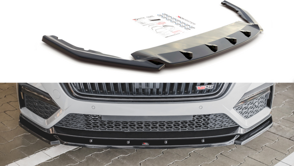 Maxton Design Front Splitter V.3 for Skoda Octavia RS MK4 (2020+)