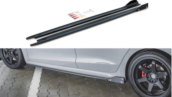 Maxton Design Side Skirts (+ Flaps) V.2 for Skoda Octavia RS MK4 (2020+)