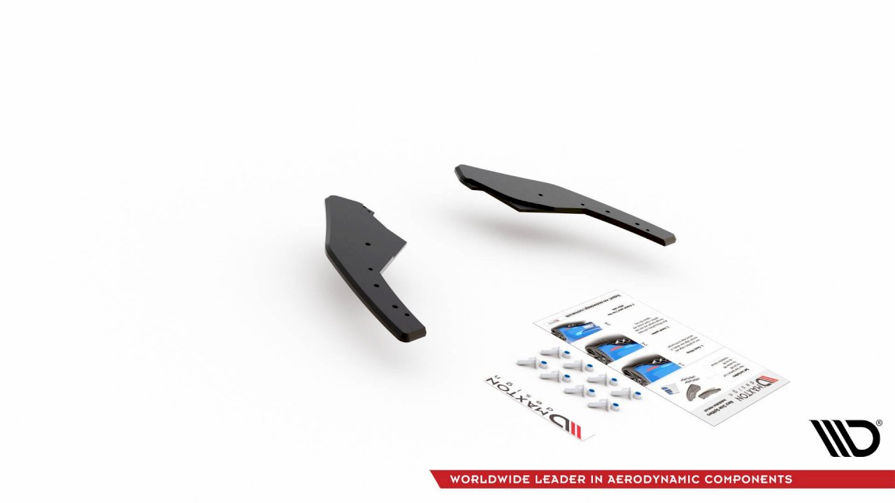Maxton Design Racing Durability Rear Side Splitters/Spats For Volkswagen Golf MK8 GTI (2020+)