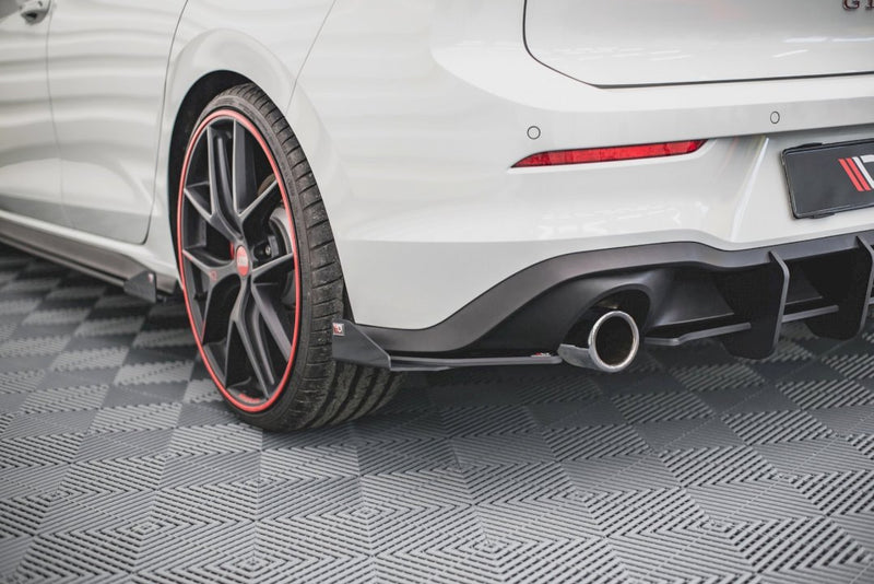 Maxton Design Racing Durability Rear Side Splitters/Spats (+Flaps) For Volkswagen Golf MK8 GTI (2020+)