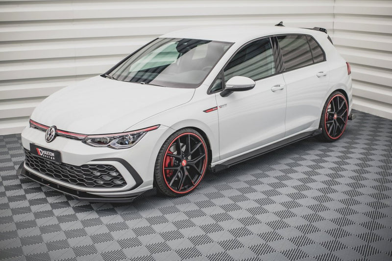 Maxton Design Racing Durability Side Skirts (+Flaps) for Volkswagen Golf MK8 GTI / GTI Clubsport (2020+)