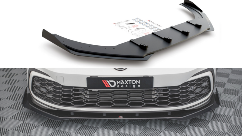 Maxton Design Racing Durability Front Splitter (+Flaps) for Volkswagen Golf MK8 GTI (2020+)