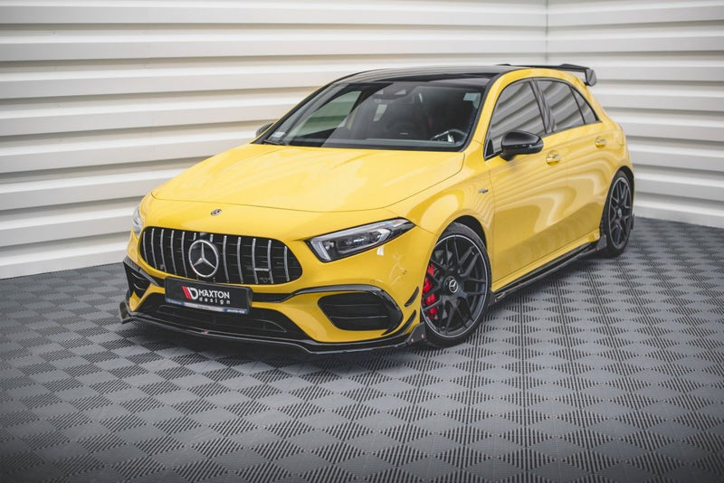 Maxton Design Front Splitter (+ Flaps) V.3 for Mercedes A45 S AMG W177 (2019+)