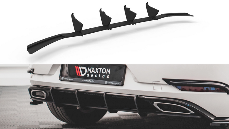 Maxton Design Racing Central Rear Diffuser For Volkswagen Golf MK7.5 R-Line (2017-2019)