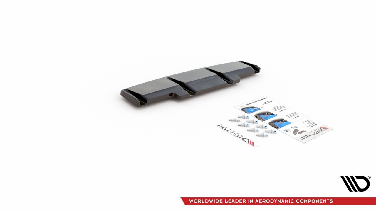 Maxton Design Central Rear Splitter for Volkswagen Golf MK8 R (2020+)