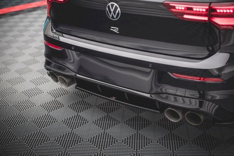 Maxton Design Central Rear Splitter for Volkswagen Golf MK8 R (2020+)