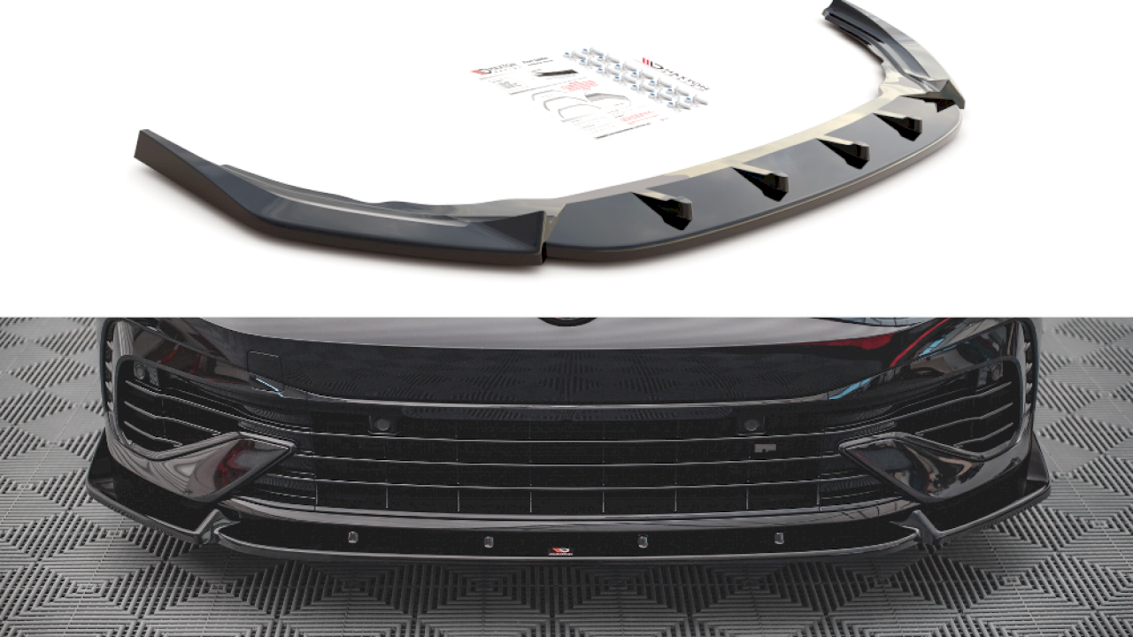 Maxton Design Front Splitter V.2 for Volkswagen Golf MK8 R (2020+)