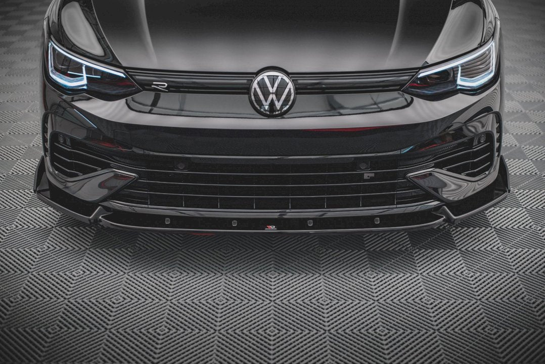 Maxton Design Front Splitter V.2 + Flaps for Volkswagen Golf MK8 R (2020+)