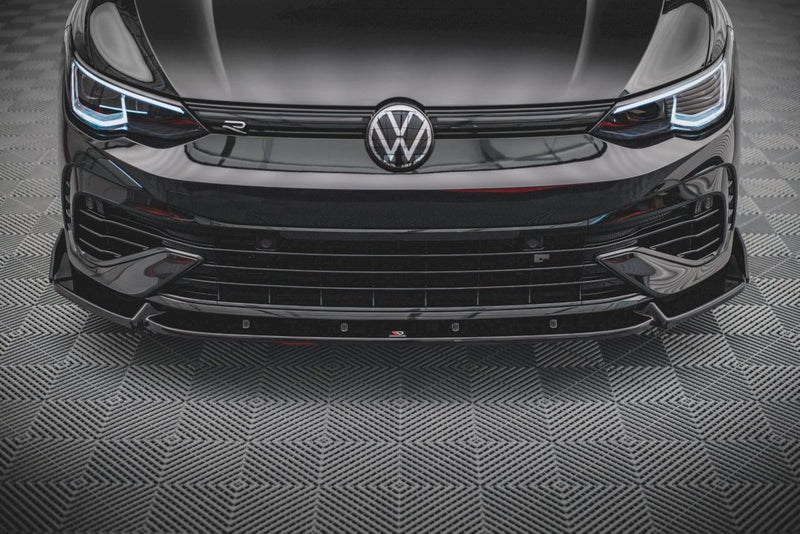 Maxton Design Front Splitter V.2 + Flaps for Volkswagen Golf MK8 R (2020+)