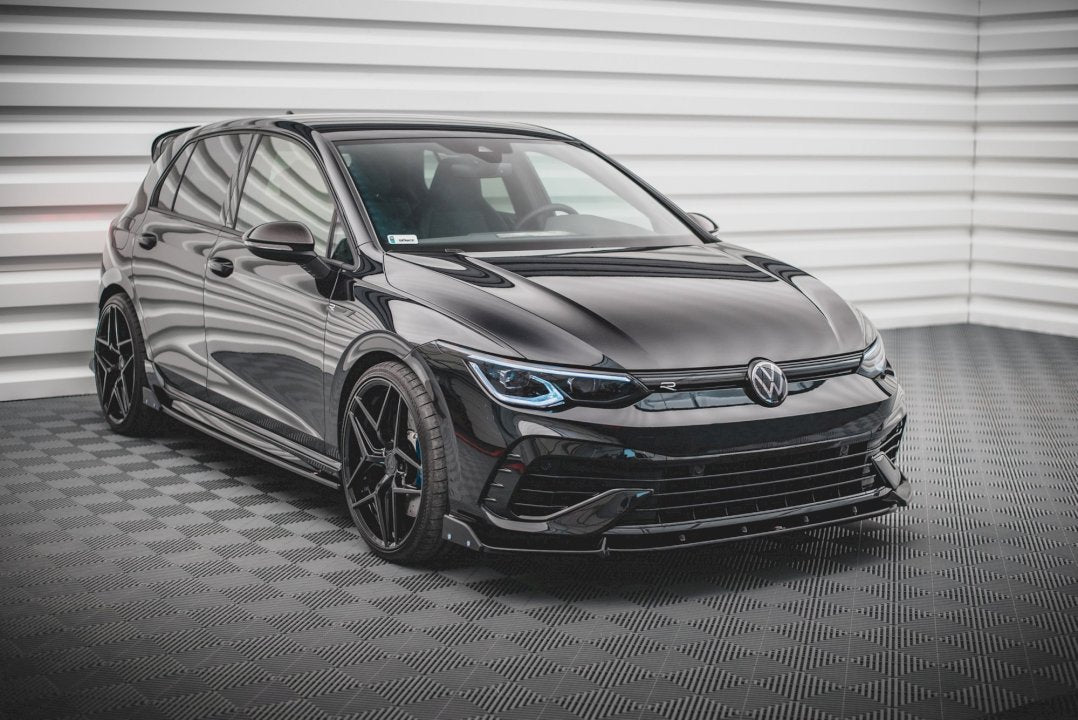 Maxton Design Front Splitter V.2 + Flaps for Volkswagen Golf MK8 R (2020+)