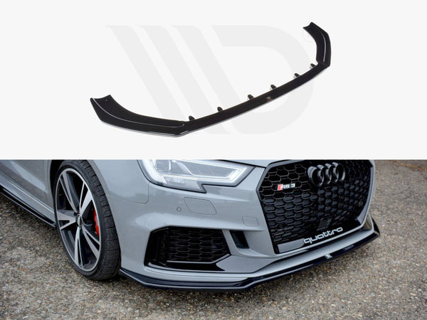 Maxton Design Front Splitter V.2 for Audi RS3 8V Facelift Sedan (2017-2020)