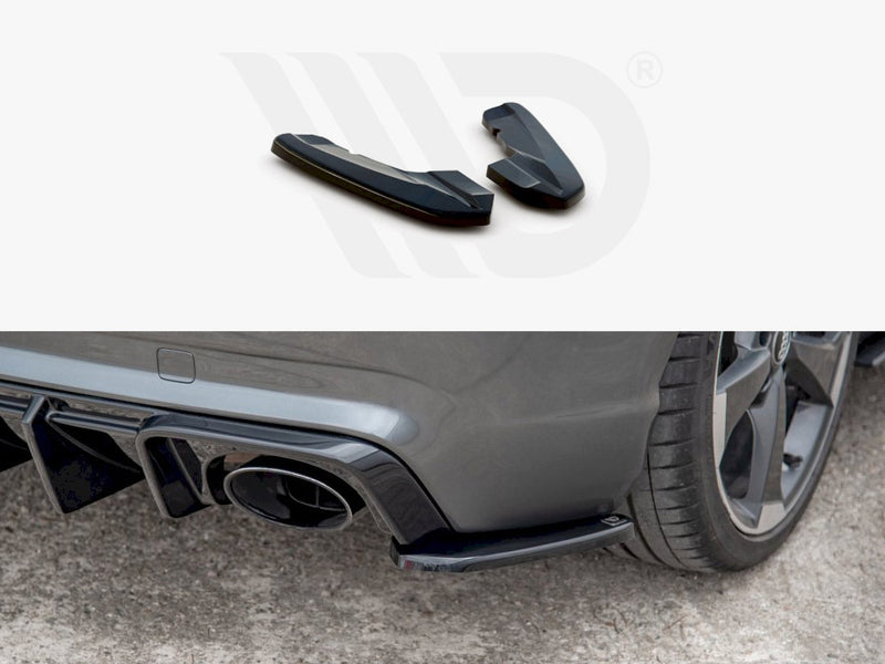 Maxton Design Rear Side Splitters/Spats V.2 For Audi RS3 8V Sportback (2015-2016)