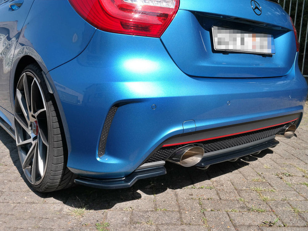 Maxton Design Central Rear Splitter (Vertical Bars) Mercedes A-Class W176 AMG-Line Pre-Facelift (2013-2015)