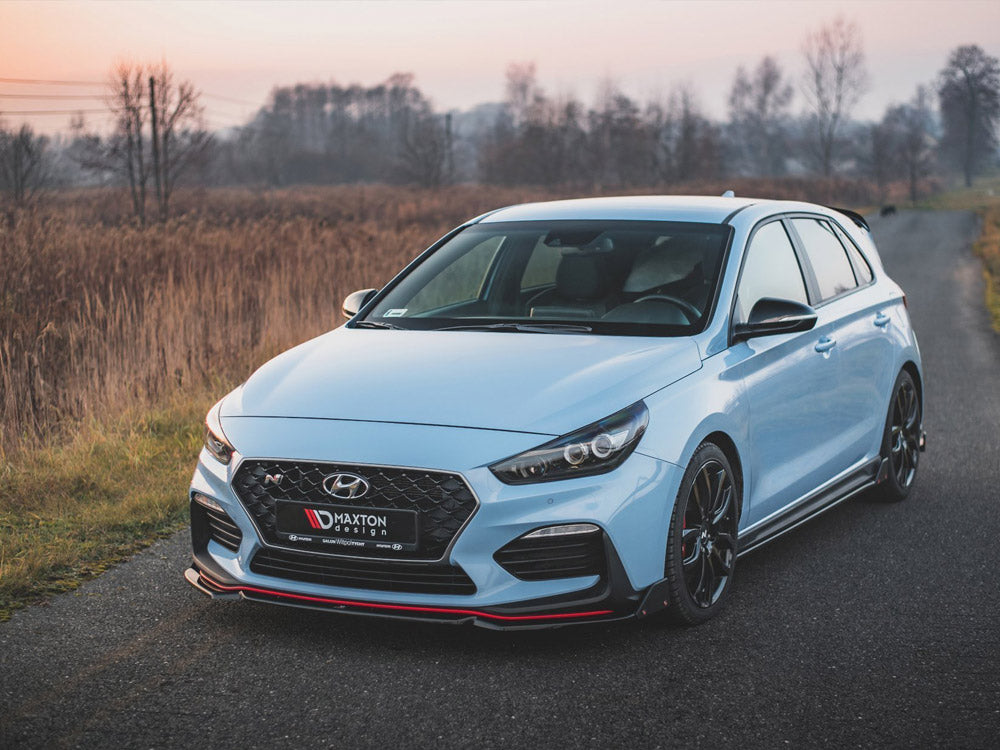 Maxton Design Front Splitter (+Flaps) V.6 for Hyundai i30N MK3 Hatchback / Fastback (2017-2020)
