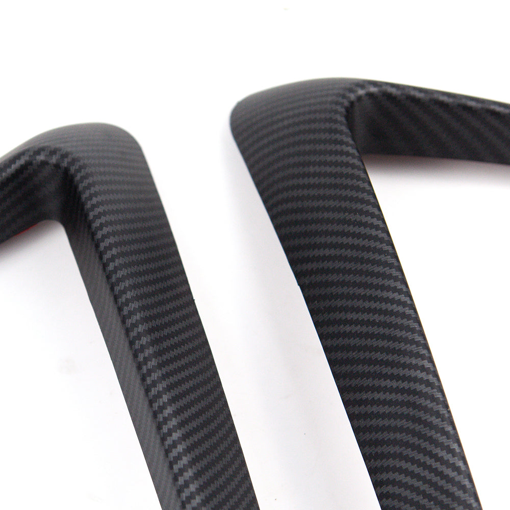 Tesla Model 3 Front Gloss Black / Carbon Fibre Look Canard Set (2017 Onwards)