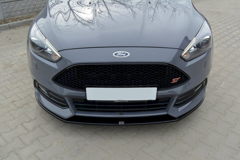 Maxton Design Front Splitter V.2 for Ford Focus ST MK3 Facelift Model (2015-2018)