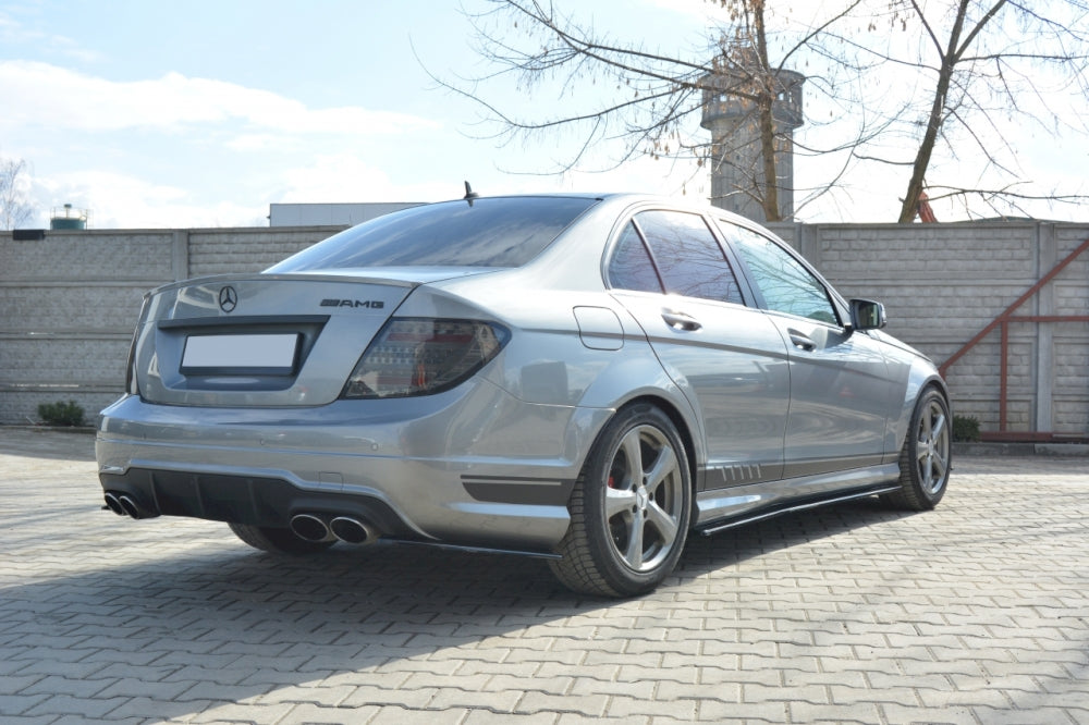 Maxton Design Rear Side Splitters/Spats for Mercedes C-Class W204 AMG-Line (Facelift) / C63 AMG (2011-2014)