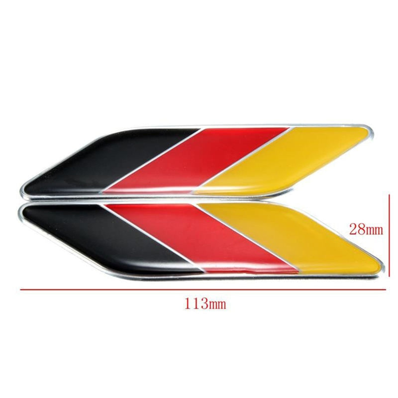 2x Universal German Flag Boot Badge / Emblem (Self Adhesive)