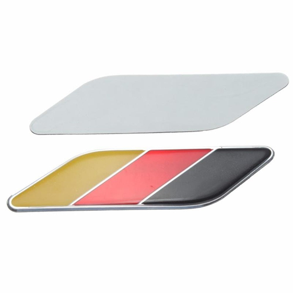 2x Universal German Flag Boot Badge / Emblem (Self Adhesive)