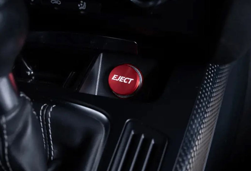 ECS Tuning Billet Power Port Plug - "Eject" - Red Anodized