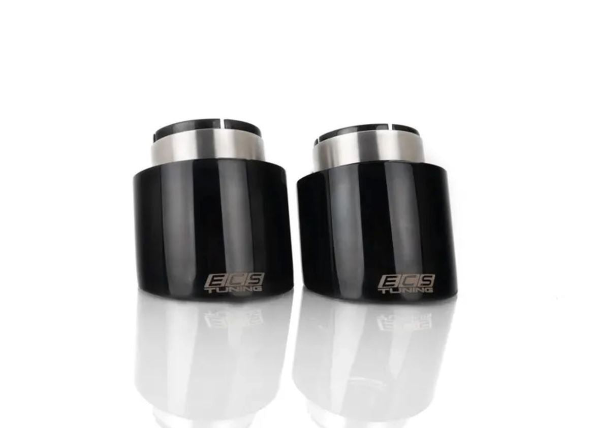 ECS Tuning 4" OE Fit Exhaust Tips - Black Chrome - Pair - Mk6/Mk7 GTI