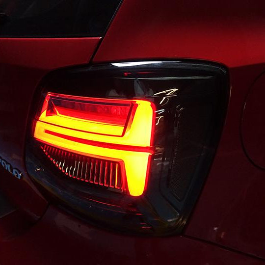 VOLKSWAGEN POLO RED CUSTOM TAIL LIGHT PAIR (2009-2017) PLUG AND PLAY UK - Diversion Stores Car Parts And Modificaions