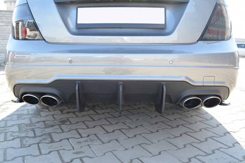 Maxton Design Rear Diffuser V.2 for Mercedes C-Class W204 AMG-Line (Facelift 2011-2014)