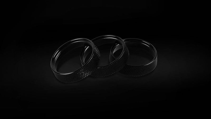 Golf MK7/MK7.5Leyo Motorsport Black Billet Alloy Climatronic Rings 