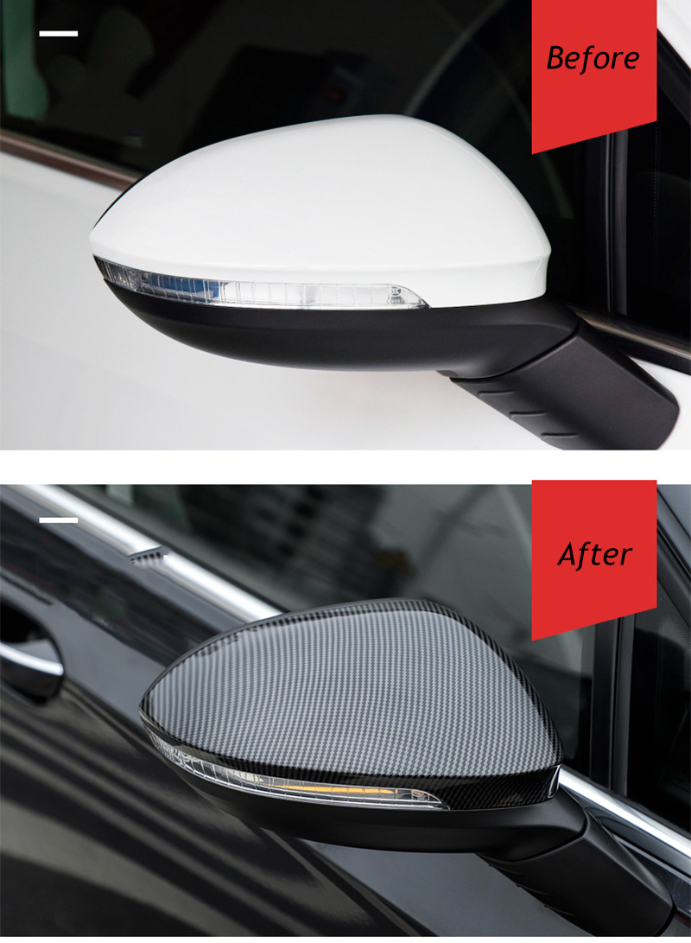 Volkswagen Golf MK8 / ID3 Carbon Fibre Look Replacement Mirror Cover Caps (2020+)