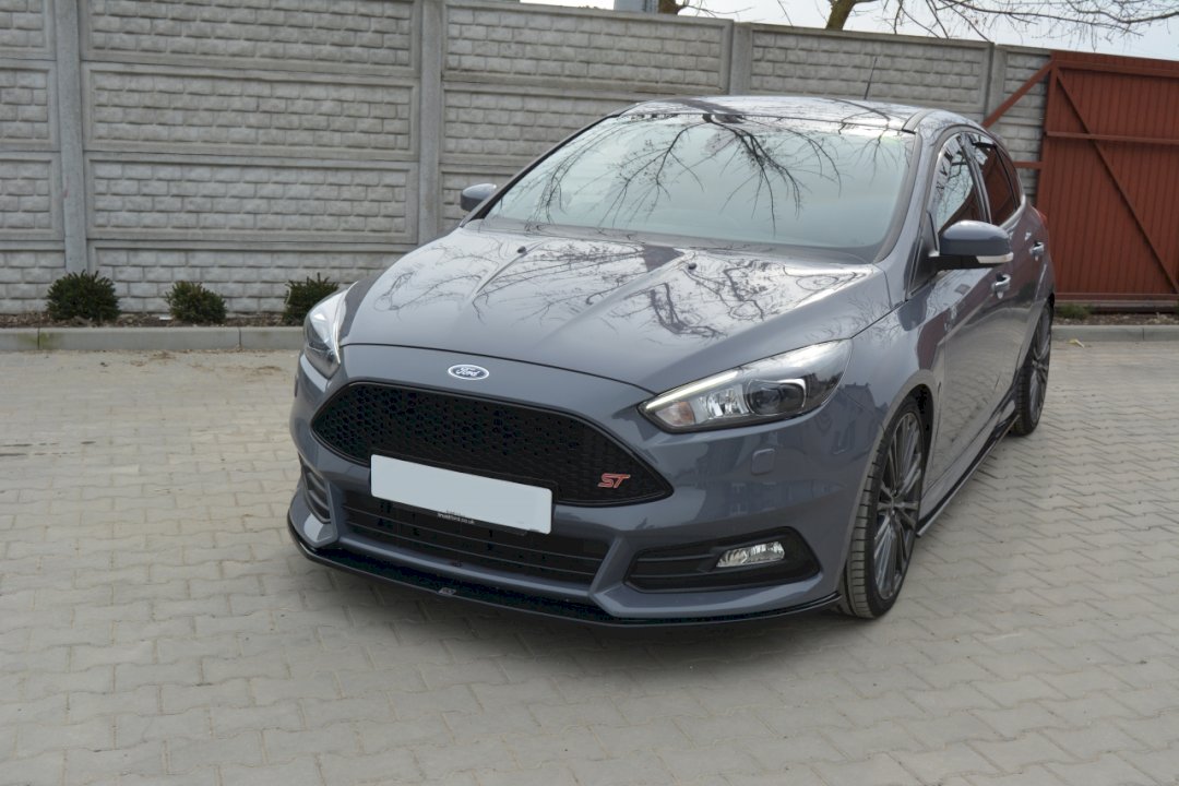 **CLEARANCE** Maxton Design Front Splitter V.2 for Ford Focus ST MK3 Facelift Model (2015-2018)