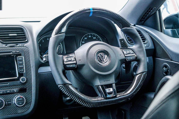 Volkswagen Polo MK5 6R GTI / R-line Carbon Fibre Steering Wheel (CUSTOM / 2009 - 2014 Models)