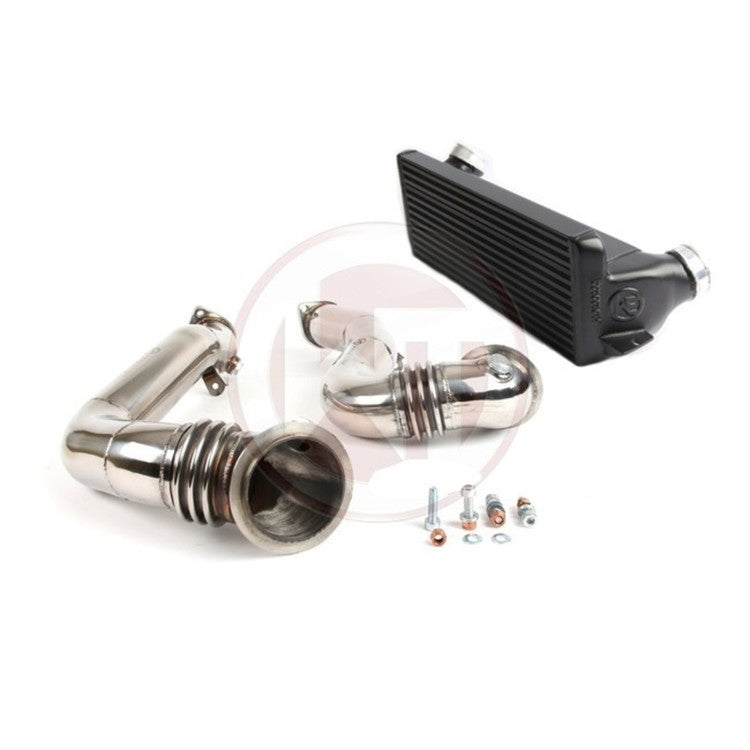 The performance package for the BMW E-series consists of the Intercooler Upgrade Kit EVO1 and the N54 downpipe kit and fits the following vehicles.  BMW 135i E82/E88 BMW 1er M E82 BMW 335(x)i E90/E91/E92/E93