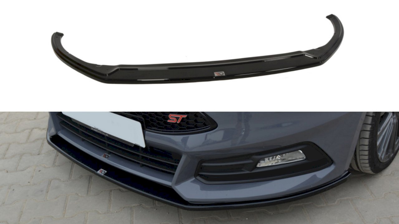 **CLEARANCE** Maxton Design Front Splitter V.2 for Ford Focus ST MK3 Facelift Model (2015-2018)