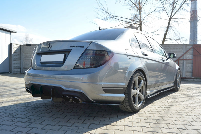 Maxton Design Rear Diffuser V.2 for Mercedes C-Class W204 AMG-Line (Facelift 2011-2014)