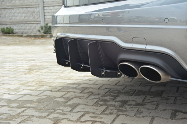 Maxton Design Rear Diffuser & Rear Side Splitters for Mercedes C-Class W204 AMG-Line (Facelift 2011-2014)