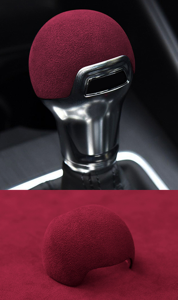 thumbnail image 2 of Original Alcantara 5-Speed Shift Knob Bag For Audi A3 8L – 12mm, Red Stitching – Neoxxim 2 of 5
