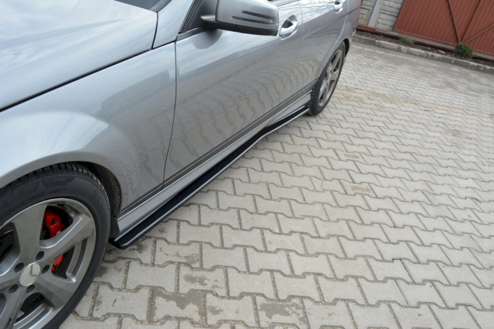 Maxton Design Side Skirts for Mercedes C-Class W204 AMG-Line (Pre-FL2010-2015)