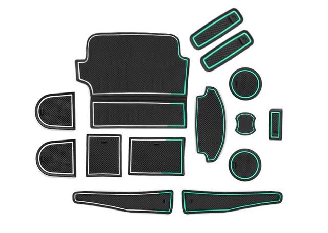 Ford Fiesta MK8 Rubber Anti-Slip Interior Storage Mats (2017-2020)
