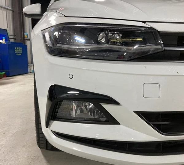 Volkswagen Polo MK6 Front Bumper Canards Pair (2018 - 2022 Models)