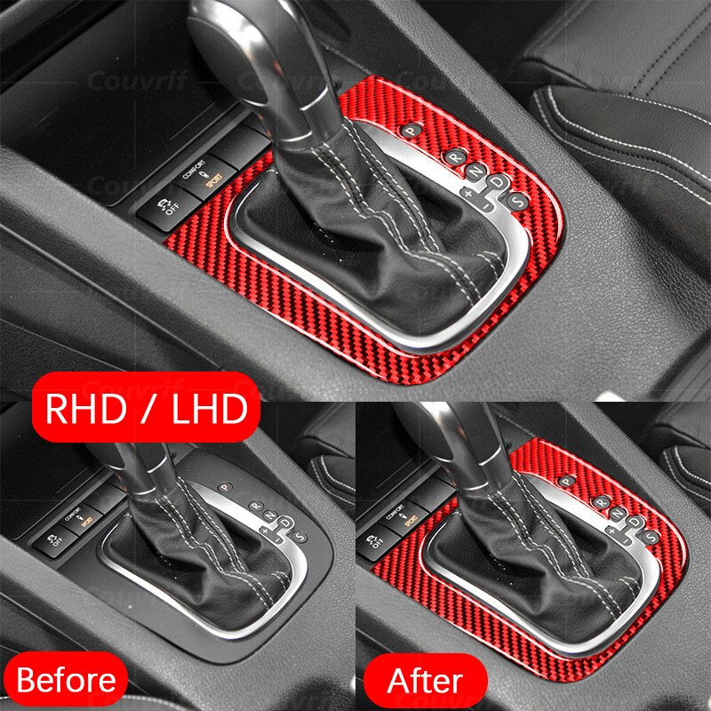 Volkswagen Golf MK6 R20 / GTI Gear Control Panel Carbon Fibre Cover (2010-2013)