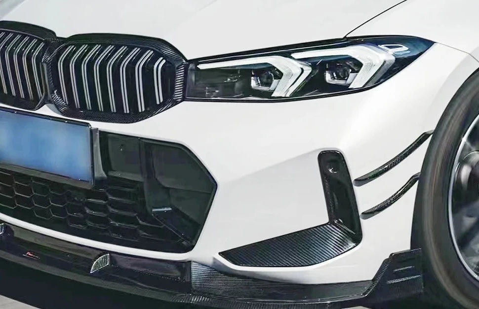 Carbon Fibre Front Bumper Fog Lamp Cover Trims BMW 3 Series G20 LCI