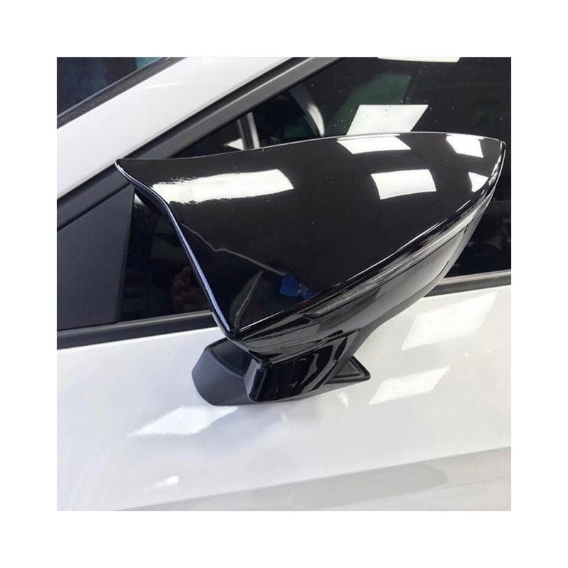 For Renault Megane 3 MK3 ABS Plastic Bat Wing 2 Pieces Mirror Covers Caps  Rearview Mirror Case Cover Gloss Black Car Accessories
